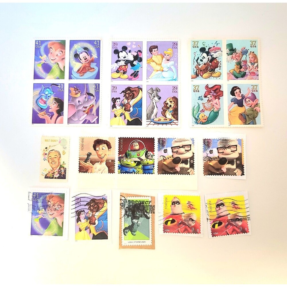 VTG VINTAGE 1990s 2000s Disney Pixar Stamp Collection Lot Random
